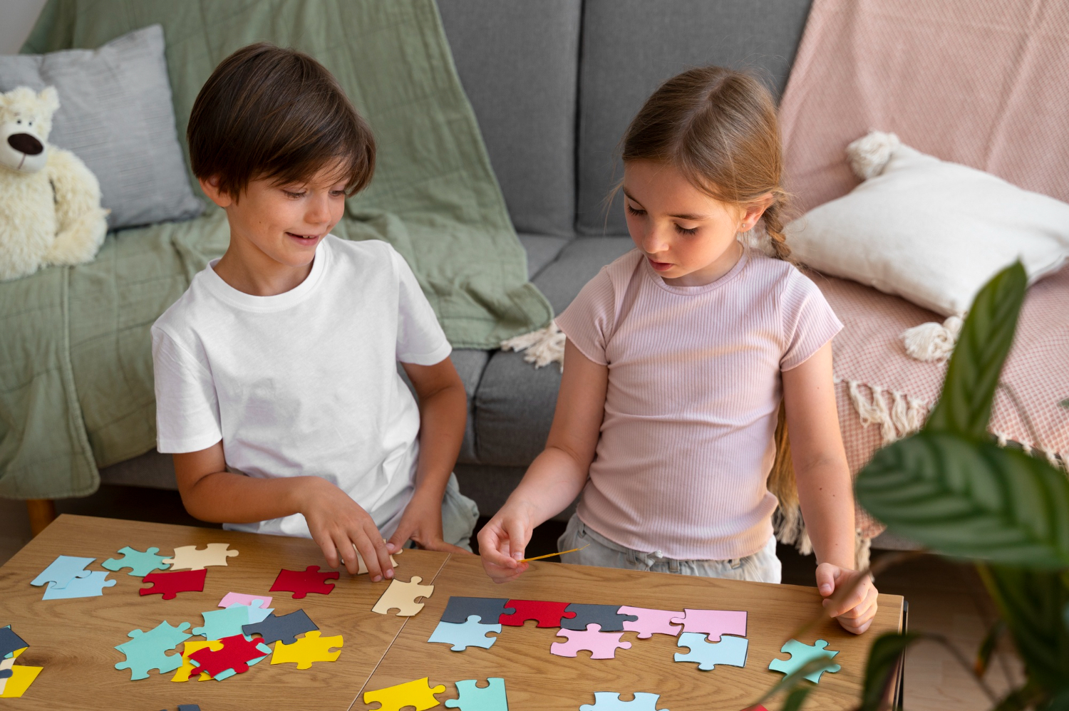 Activité calme avec les enfants - puzzle